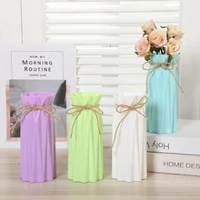 Plastic Vase Flower-Basket Wedding-Decoration Imitation-Ceramic Nordic Bedroom