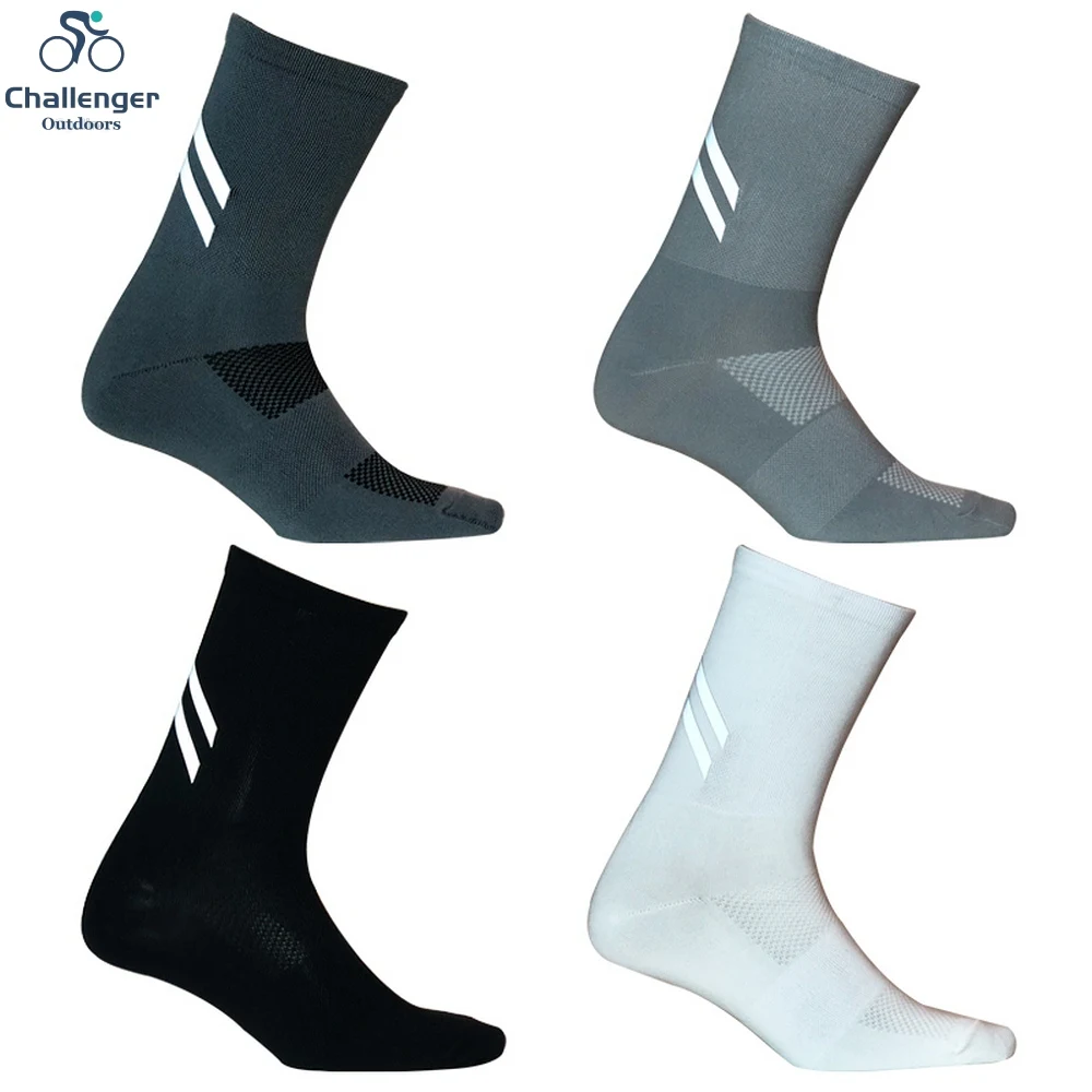 Reflective Cycling Socks Men Women Breathable Road MTB Bike Socks