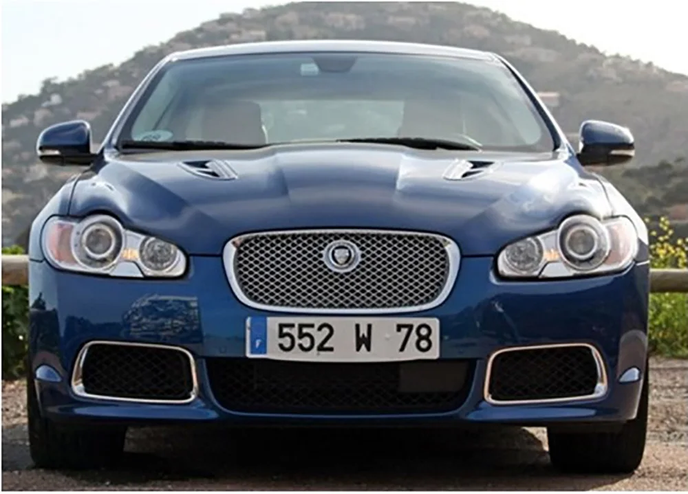 Для Jaguar xf 2008 до ABS Материал решетка изменить передние верхние решетки бампер передний центр решетки радиатора автомобильные аксессуары