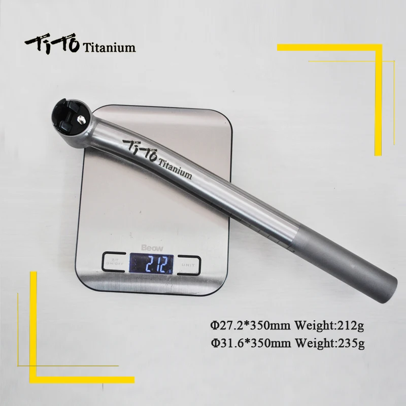 

TiTo titanium alloy seatpost MTB road bike jacket floating rear seatpost GR9 titanium alloy seatpost length can be customized