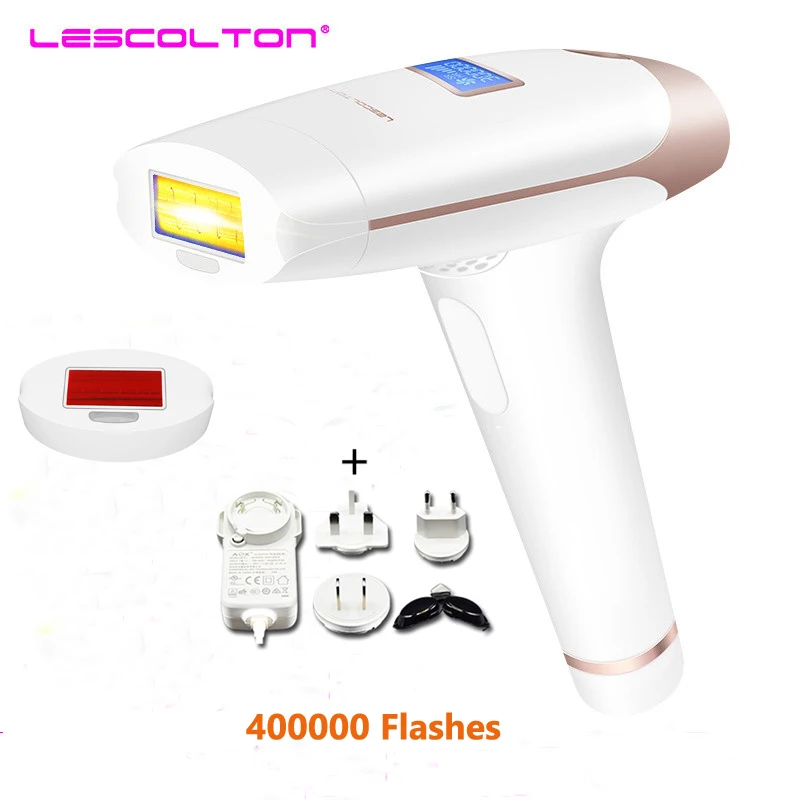 400000 Pulses Lescolton 2 в 1 IPL лазерная эпиляция машина для удаления волос Parmanent удаление волос подмышка бикини триммер электрический Depilador лазер - Цвет: 400000 Pulses