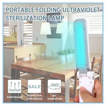

2020 Portable folding Handheld Disinfection UV Lamp Home LED Ultraviolet Sterilization Germicidal Bacterial Disinfect Lights