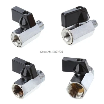 

1Pc Mini Brass Ball Valve 1/2", 1/4", 1/8" , 3/8" BSP Male To Female Air Compressor Valves Whosale&Dropship