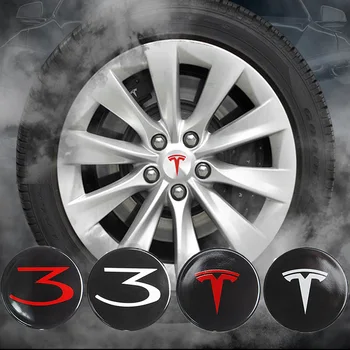 

4pcs 58mm tire center hub cap Badge Wheel Center cap cover emblem fit for Tesla Model 3 Tesla Model S Tesla Model X