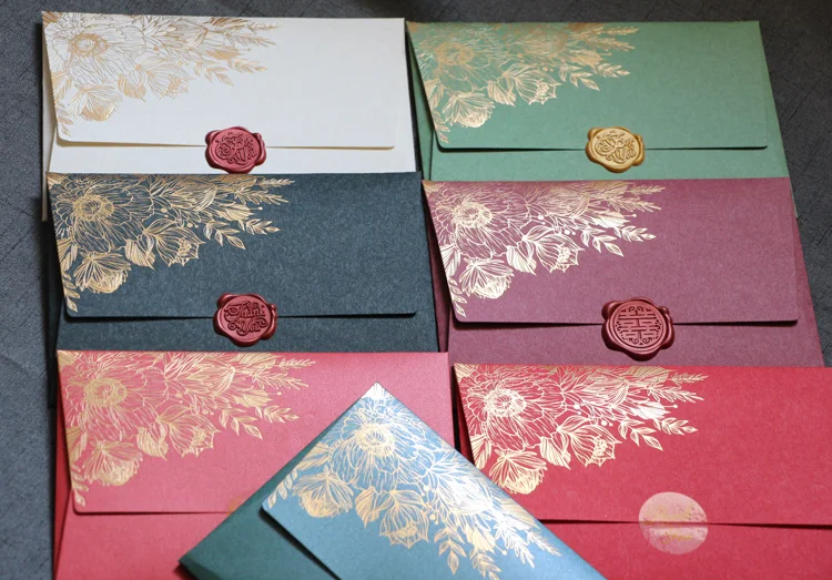 Grau de Papel Lote Novo Alto Pérola Envelopes 125mmx175mm Europeia Bronzeamento Padrão Envelope Bolsa 40 Pçs - 3 Envelopes de papel