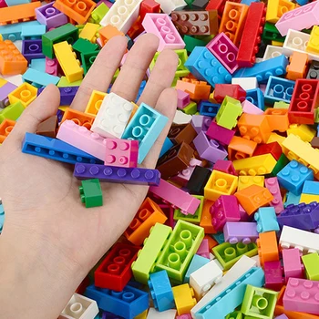

100Pcs-1000Pcs City DIY Designer Creative Building Blocks Bulk Set LegoINGLs Classic Brinquedos Bricks Friends Toys for Children