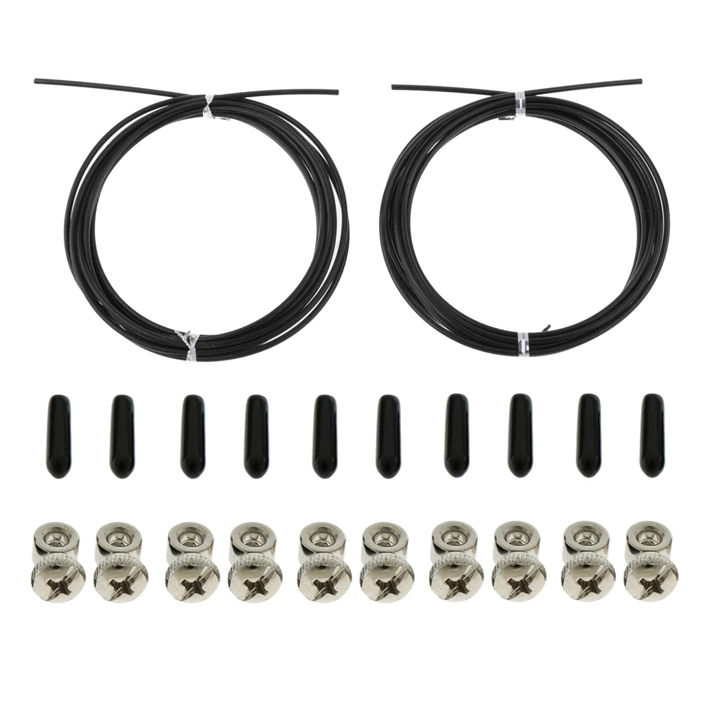 Replacement 5 Pairs Spare Speed Jump Rope Screws End Caps with 2pcs Skipping Rope Cable Cord Replacement - Select Colors