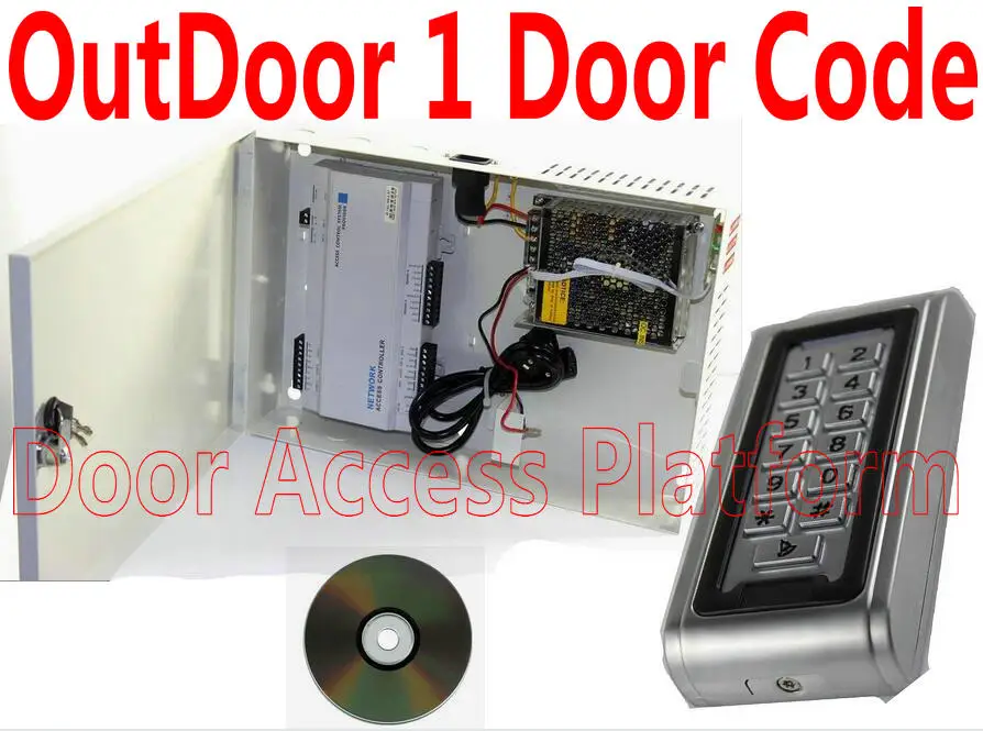 Открытый 1 дверной IP контроллер+ металлическая клавиатура код/RFID считыватель карт для одной двери вход+ выход доступа Wie-gand Чтение+ дверь PCB контроллер