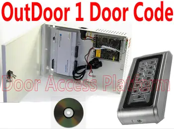 

OutDoor 1 Door IP Controller+Metal Keypad Code/RFID Card reader For One Door Entry+Exit Access Wie-gand read+Door PCB controller