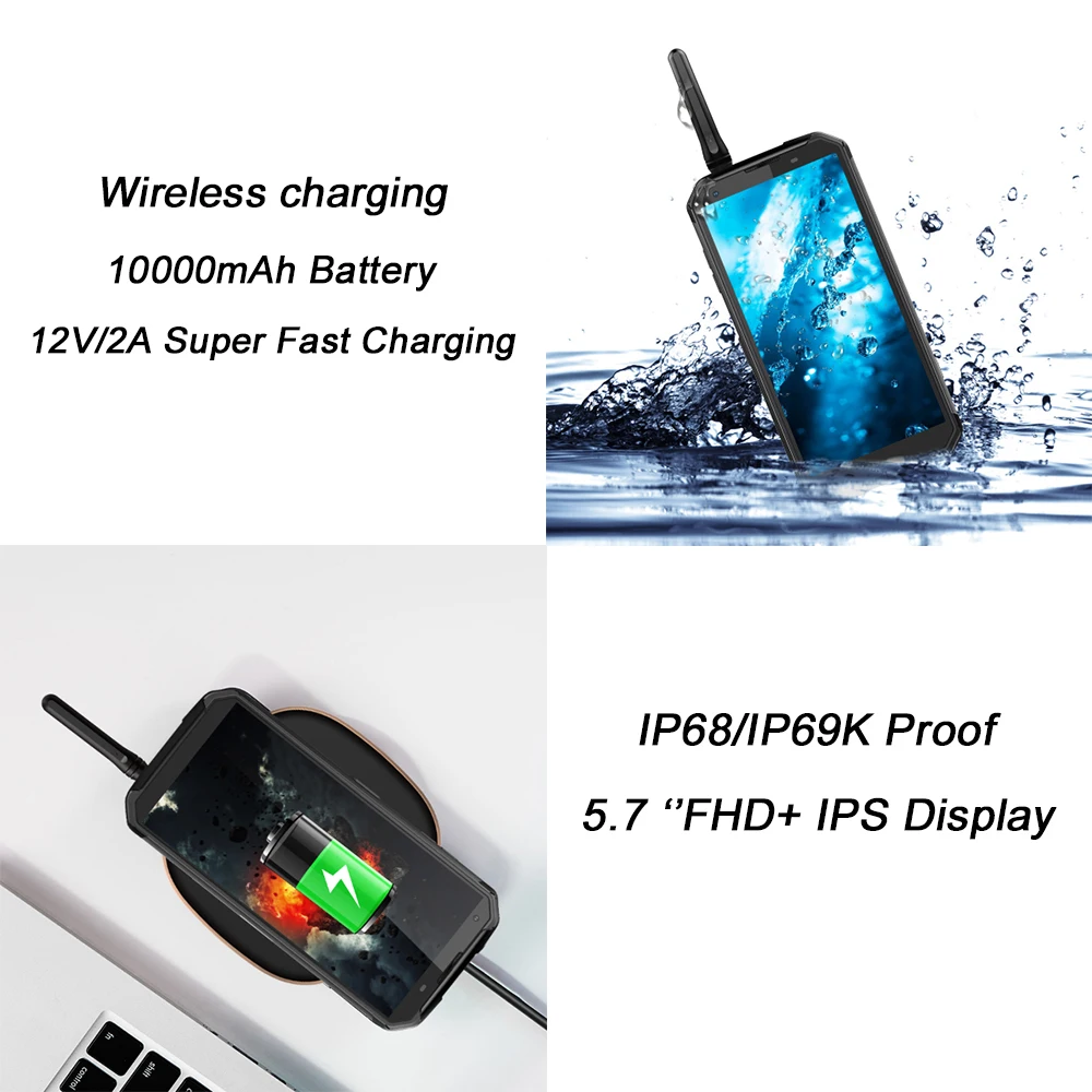 Blackview BV9500 Pro 5 7 &quot18:9 FHD водонепроницаемый Walkie Talkie смартфон MTK6763T Восьмиядерный 6 Гб
