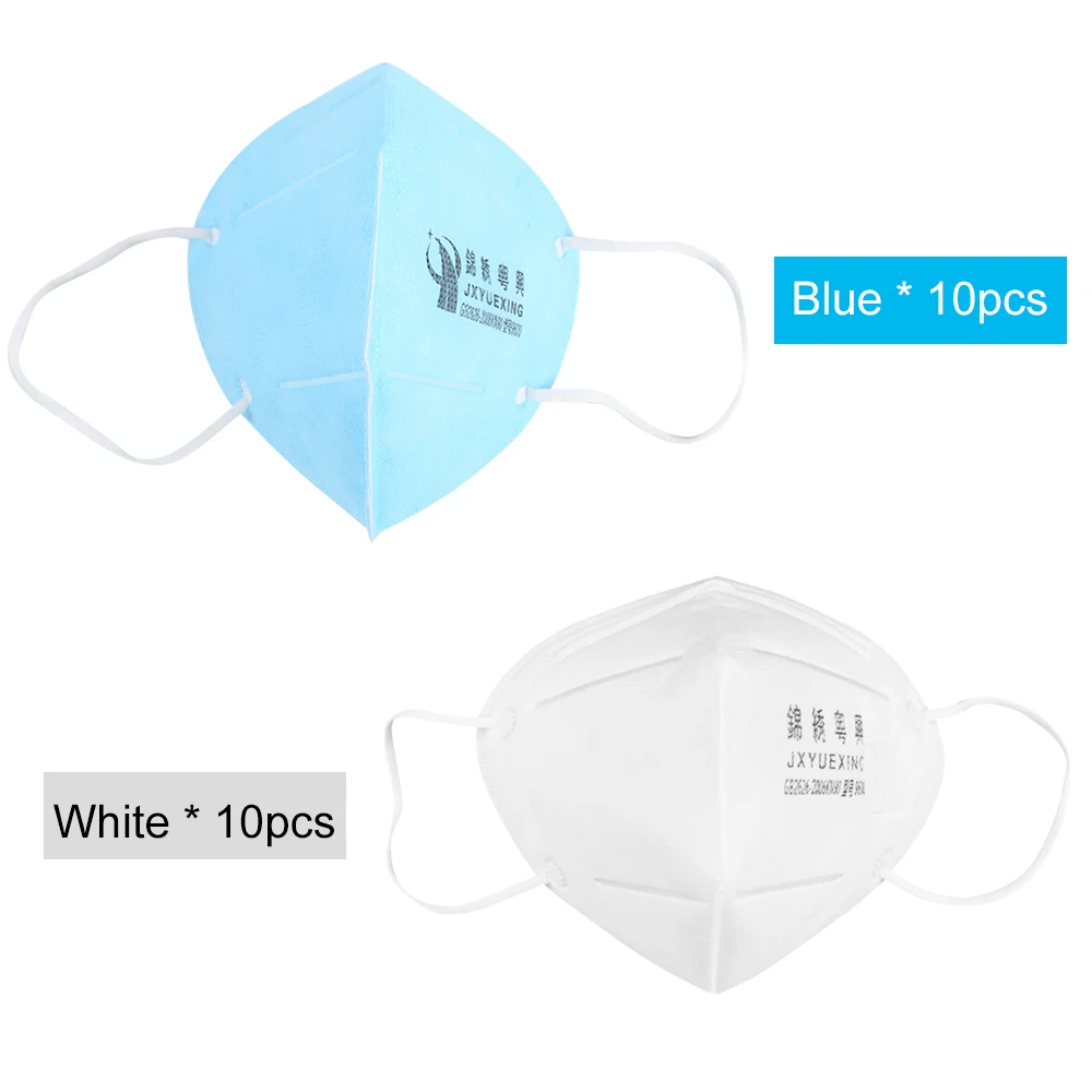 

JXYUEXING 10pcs Labor Protective Mask Anti Fog Haze PM2.5 Mask Vertical Folding Anti Dust Face Nose Mouth Protection Mask