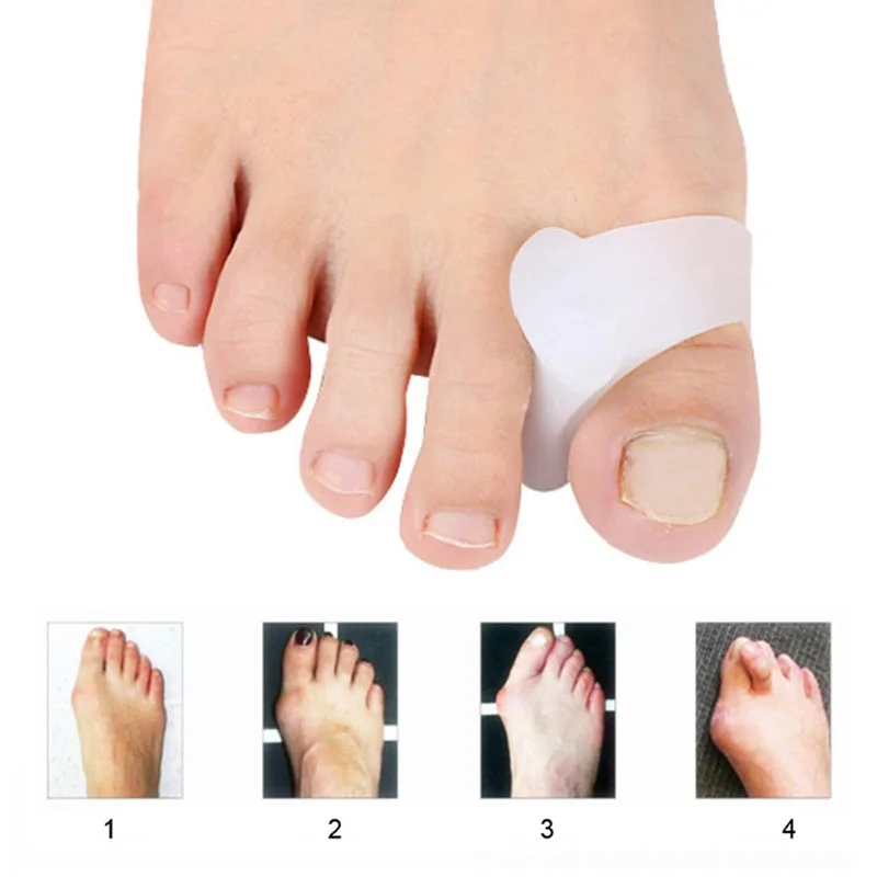 10Pcs Big Toe Separator Bone Corrector Straightener Silicone Gel Foot Fingers Protector Bunion Adjuster Feet Pedicure Tool D2225