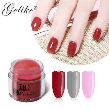 

Gelike 10g Dipping Powder Gel Polish Red Color Dip Powder Without Lamp Cure Manicure Nail Art Decorations Drop Shipping