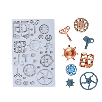 

Gear silicone cake mold fondant mold cake decorating tools chocolate gumpaste mold wedding love cake decorating