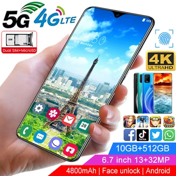 

Galay S20+ Smartphone Network Android 10 13MP Front 32MP Camera 6.7 Inch 10G RAM 512GB ROM Deca Core Global Version Mobile Phone