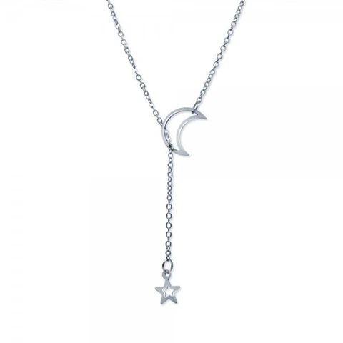 Hollow Moon Star Choker Necklace For Women Pendant Gold Color Vintage Neck Clavicle Chain Party Female Jewelry Gifts