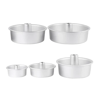 

4/5/7/9/10Inch 3 In 1 Aluminum Alloy Round Hollow Non-Stick Chiffon Cake Mold Angel Food Cake Pan Baking Mould with Removable