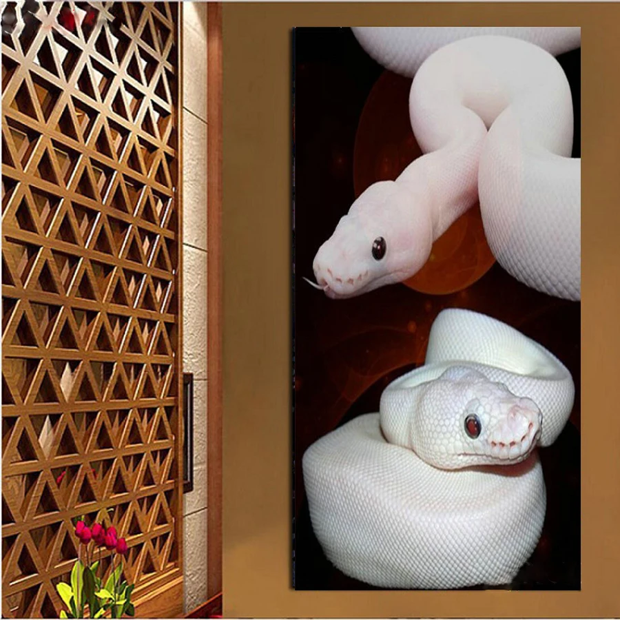

5d Diamond Embroidery Snake Horror Animal Square Round Diamond Painting 5D DIY Cross Stitch Rhinestone Decor JS5208