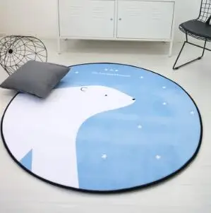 M-diameter -120cm Детский игровой коврик, подушка для сиденья, развивающий толстый ковер, простой Детский круглый коврик для малышей, аксессуары для комнаты - Цвет: M-diameter -120cm