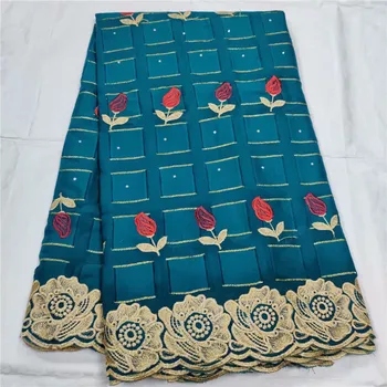 

Premium Dubai Cotton African Swiss Voile Lace In Switzerland Nigerian Swiss Cotton Tulle Lace Fabric With Stones dress L18-11