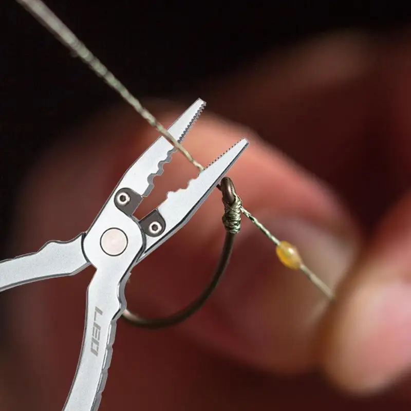 

Stainless Steel Fishing Scissors Fish Hook Bait Pliers Line Cutter Remover Curved Tip Clamps Fishing Locking Forceps Accessories
