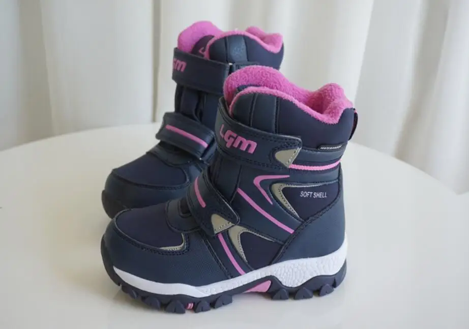 Экспорт erros с шерстью теплая хлопковая обувь Детские уличные Водонепроницаемые зимние ботинки Нескользящие походные лыжные ботинки