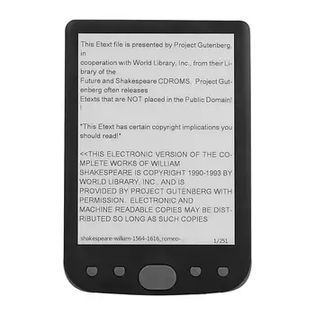 

6 inch E-Ink Ebook Reader Resolution 800x600 Smart E-reader Built-in Front Light Electronic Book 8GB Memory Digital E-book