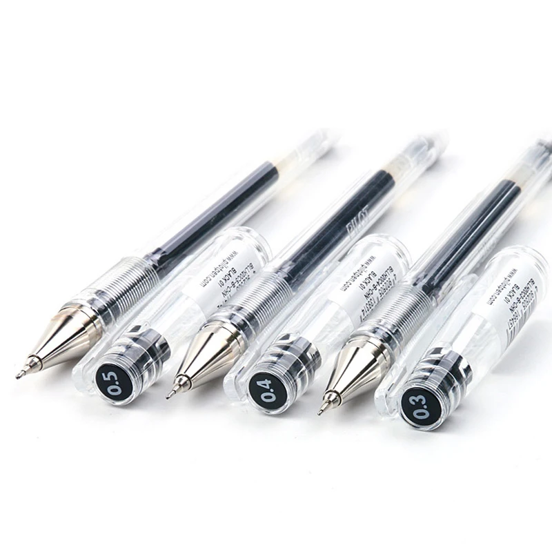 6 шт пилот гелевая ручка BLLH-20C5/C4/C3 HI-TEC-C очень тонкой гель Сталь Шариковая ручка для студентов финансовый офиса экзамен черная ручка 0,4/5/3 мм