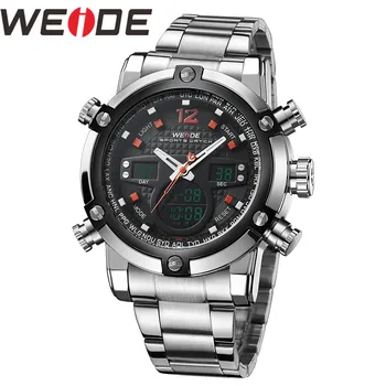 

WEIDE Watch Men Relogio Masculino Men Watch Date Alarm Back Light Time Zone Luxury Watch Quartz Reloj Hombre Digital Men Watch