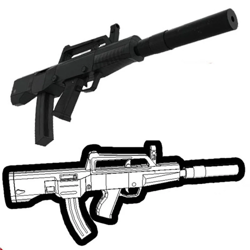 3d Paper Model Qcw 05 Submachine Gun 1 1 Firearms Handmade Puzzle Toy Paper Model 3d Paper Modelpaper Model Toy Aliexpress