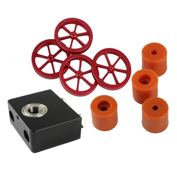 

3D Printer Accessories Metal Red Hand-Screw Leveling Nut Z Axis Fixing Piece Silicone Column Set