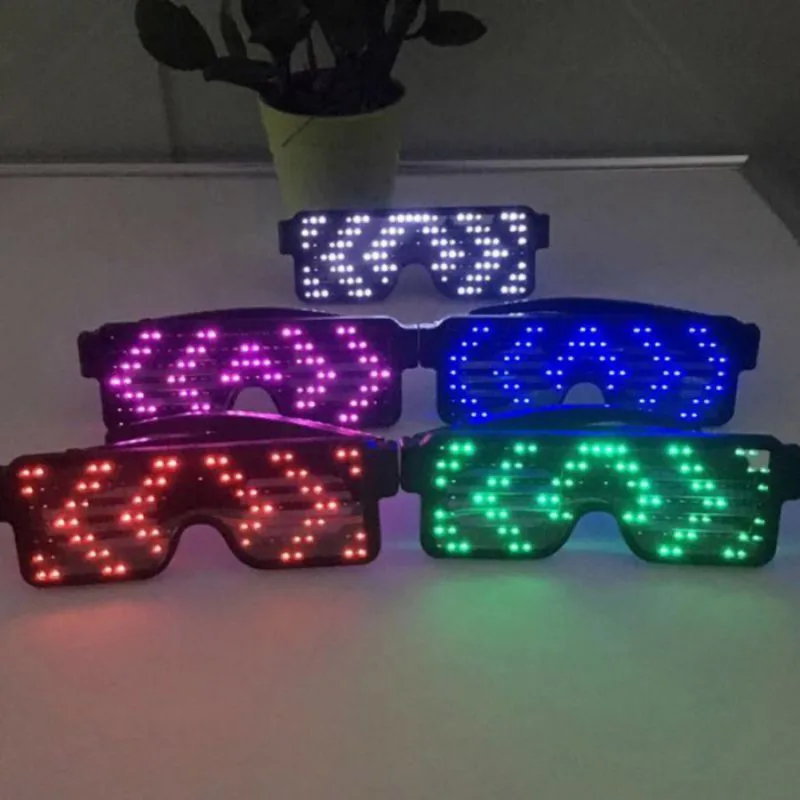 Быстрая вспышка USB Led вечерние USB зарядка светящиеся очки светящиеся солнцезащитные очки рождественское освещение концертов игрушки Рождественские украшения