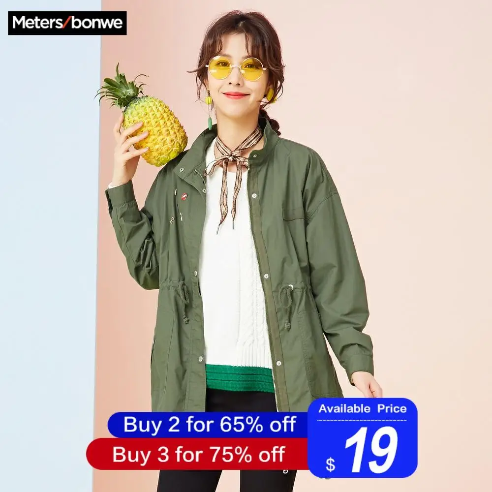 Metersbonwe новая весенняя женская куртка, весенняя и осенняя Повседневная Свободная куртка, Студенческая куртка,, Прямая поставка