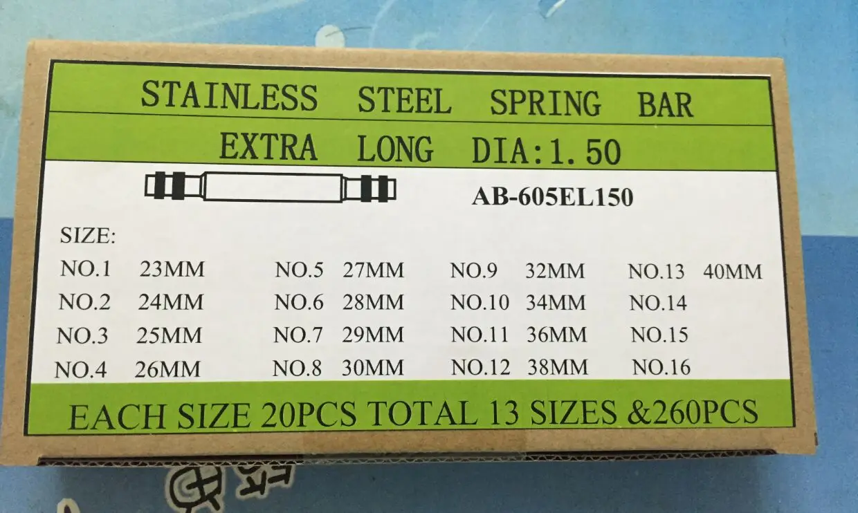 

1 Set 1.5MM Diameter Stainless Steel Extra Long Double Flange Spring Bar for Watch Repair