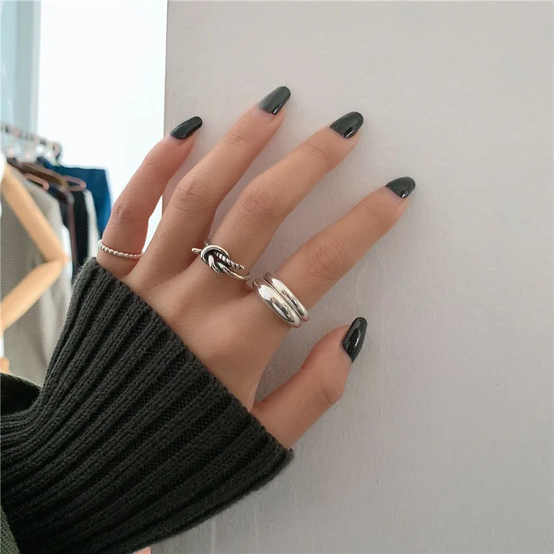 925 Sterling Silver Cross Ring Minimalism Thai Open Finger Ring for Women Men Jewelry Gifts silver cross ring silver rings silver ring