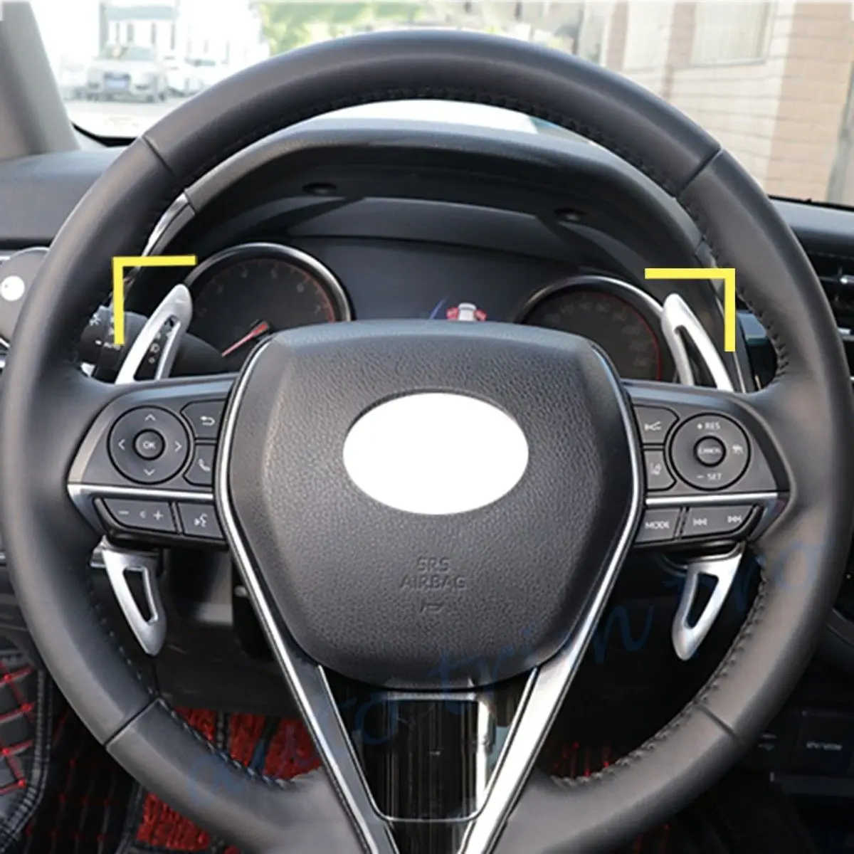 Серебряный автомобиль DSG рулевое колесо сдвиг весло Переключатель расширение подходит для Toyota Camry аксессуары