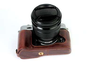 Новая роскошная версия сумка для камеры из искусственной кожи чехол для Fujifilm XT10 XT20 XT-20 XT30 XT-30 Прямая зарядка крышка+ батарея - Цвет: 4
