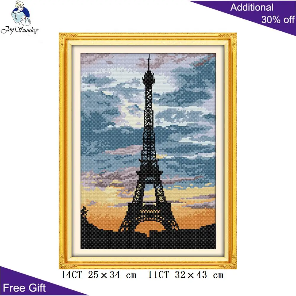 Набор для вышивки Башня в сумерках F786|joy sunday|cross stitch kitsembroidery cross |