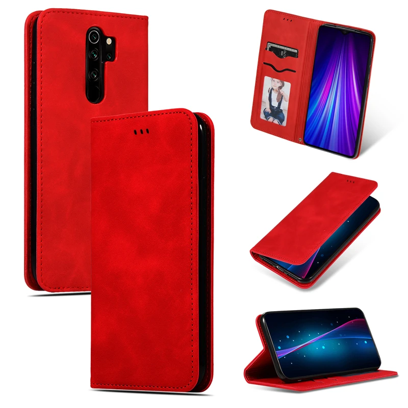 Для Xiaomi Redmi Note 8 Pro Чехол-книжка для телефона кошелек чехол Ретро Бизнес Стиль Флип кожаный чехол для Xiaomi Redmi Note 8 Pro
