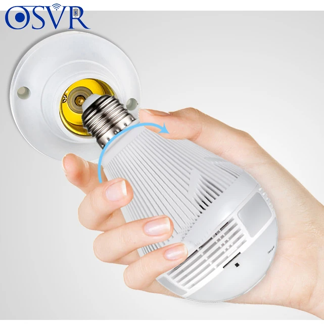 

OSVR 360 Degree LED Light 960P Wireless Panoramic Home Security Security WiFi CCTV Fisheye Bulb Lamp IP Camera Two Ways Audio