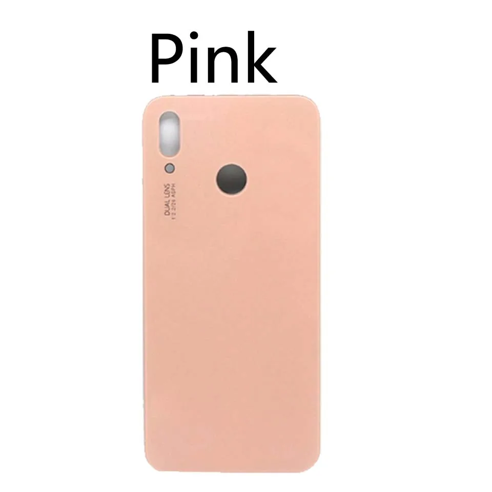 Pink-No tool Заднее стекло для huawei P20 Lite батарея задняя крышка Замена для huawei Nova 3E Корпус чехол Корпус Замена - Цвет: Pink-No tool
