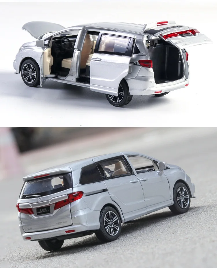 1:32 Сплав Honda-Odyssey литые под давлением модели автомобилей, автомобильный звуковой светильник, игрушка для автомобиля, миниатюрная модель машинки, игрушки, детский подарок