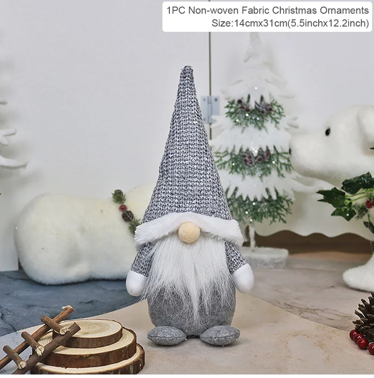 thumbnail image 1 of Muñeco de Papá Noel sin rostro, decoración navideña para el hogar, adorno navideño de 2024, regalos para el árbol de Navidad, Navidad Noel, feliz año nuevo 2025, 1 of 5