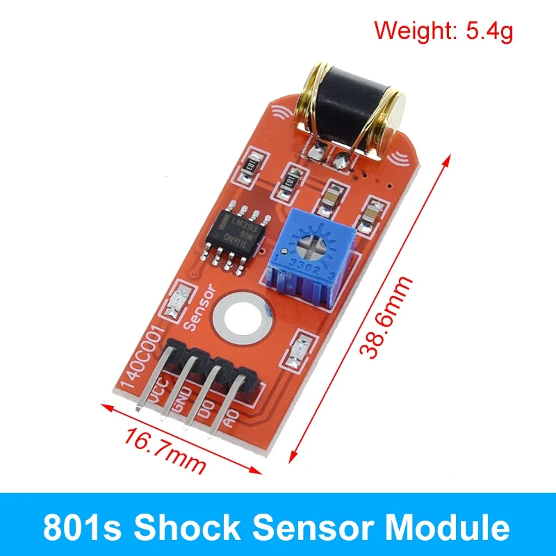 Piezoelektrischer Stoßhahn / Keramik Piezo / 801s Shake / SW-420 / SW18010P / SW-18015P Vibrationsschaltersensormodul für Arduino – Detail 26