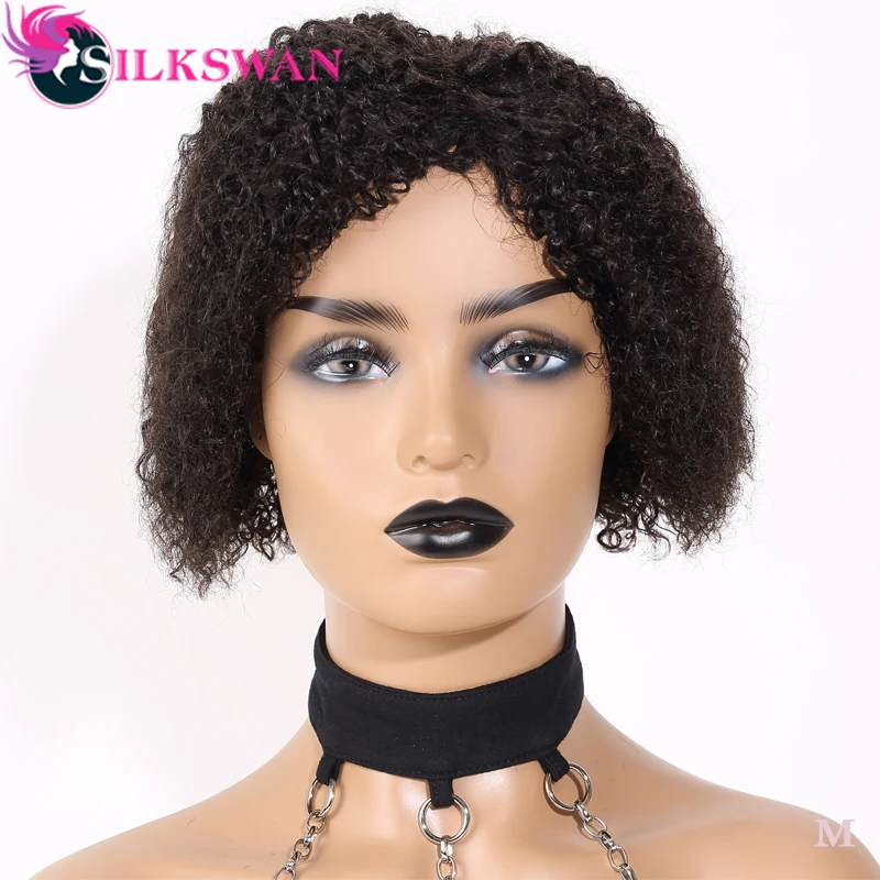 

Silkswan Brazilian Hair Wigs 1/2/3Pcs/lot Full Machine Wigs for Women Natural color wig Jerry Curly Remy Hair