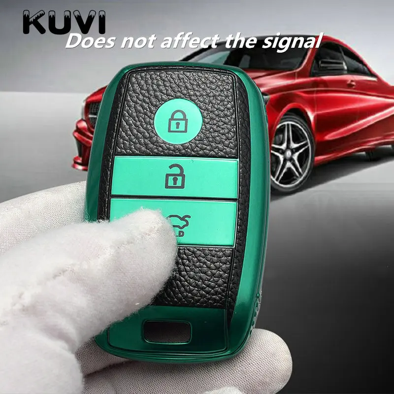 Leather Car Remote Key Case Cover Shell For KIA Rio Rio5 Sportage Ceed Cerato K3 KX3 K4 K5 Cerato Sorento Optima Picanto key case key case cover car key shell remote control case cover