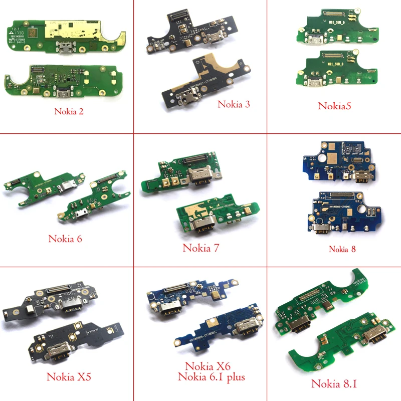 Usb порт для зарядки док станция разъем плата гибкий кабель с микрофоном Nokia 3 2 5 6 7