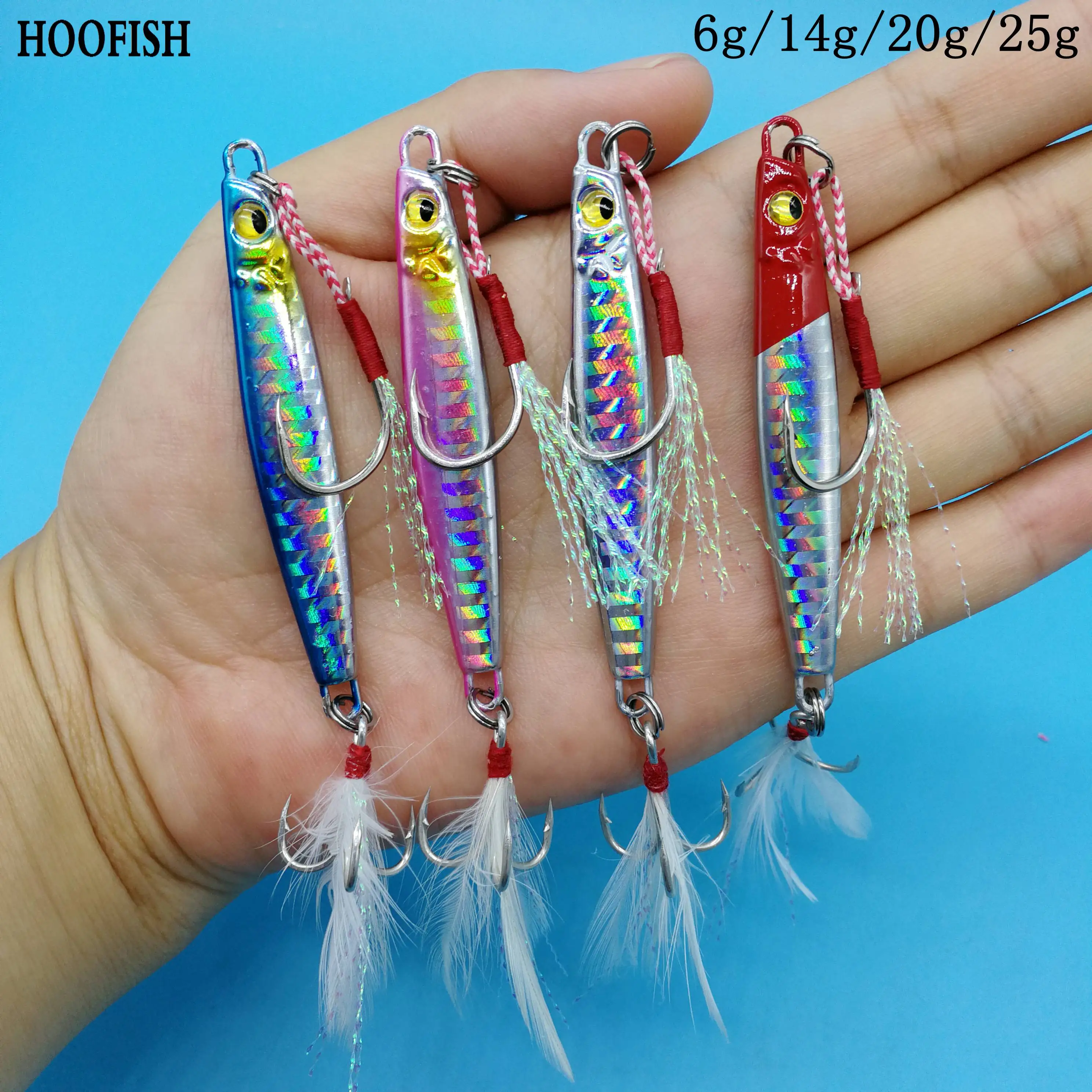 Рыболовная приманка крючок HOOFISH 3 шт./лот 6/14/20/25 г|Наживки| |