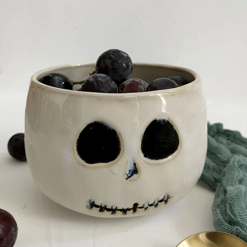 Ceramic Halloween Tableware Halloween Bowl Ceramic Ceramic Grimace