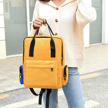 

Fashion Women Canvas Backpacks canvas portable shoulder bag Waterproof School Bags for Teenagers Girls books Backpack